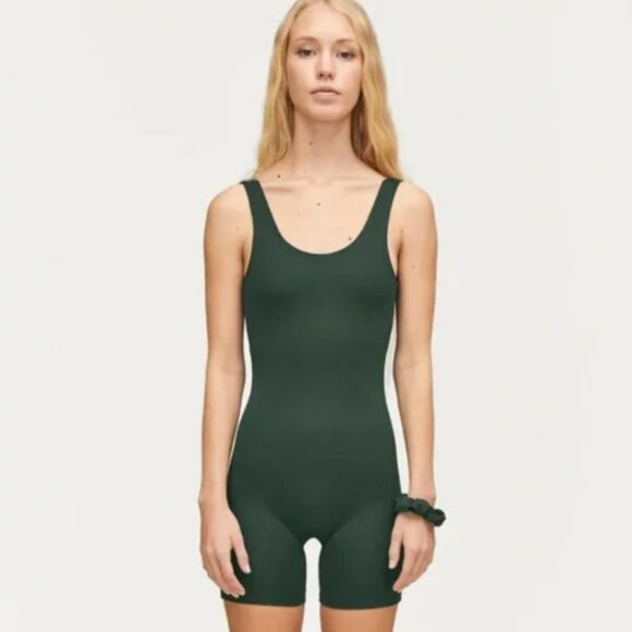 The Girlfriend Collective Moss Green Bike Unitard sz Medium - Picture 8 of 9